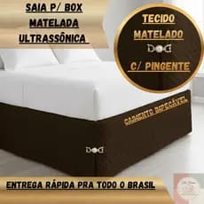 Saia Cama Box Solteiro Casal Queen King Matelada C/ Pingente - Ultrassônica - Todos os Tamanhos!