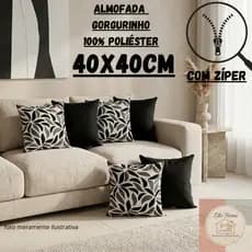 Capas de Almofadas Decorativas 40x40 c/ Zíper Kit 2 ,4, 6 ou 8 Peças Gorgurinho Linha Geométricas