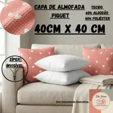 Kit Capas de Almofada Piquet 40x40cm Linha Amores – Capa Decorativa para Sofá Macia e Elegante