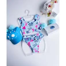 BIQUINI INFANTIL SEREIA FLAMINGO 2 A 10 ANOS