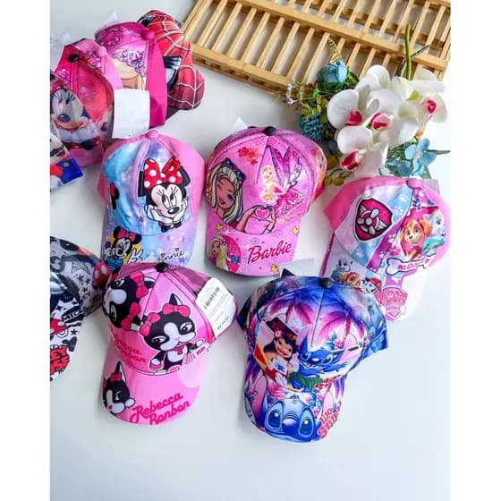 BONE INFANTIL ABA CURVA PERSONAGENS 1 A 6 ANOS