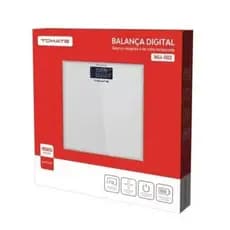 Balança Eletrônica Corporal 180kg Tomate MU-002 Vidro Temperado Premium