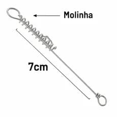 Kit Castor Empate Pesca 24x07cm 10un Traira Piranha Aço Inox Duro Pesqueiro Engate Rapido Pacu Tamba