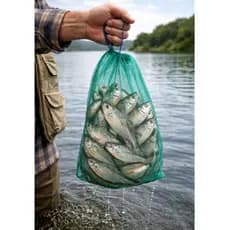 Saco de Peixes 1 un Pesca Sambura Covo Viveiro Rede Nylon Verde Pesqueiro Pescaria Pacu Tamba Traira