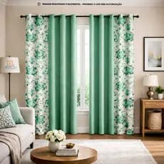 Cortina para Sala Quarto Escritório Floratta 2,00 x 1,70 Estampada Alta Qualidade Envio Rápido