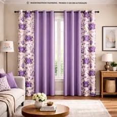 Cortina para Sala 2,00 x 1,70 Floratta Estampada Alta Qualidade Decoração Envio Imediato