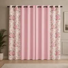 Cortina Moderna Floratta Estampada 2,00 x 1,70 Sala Quarto Cozinha - Pronta Entrega