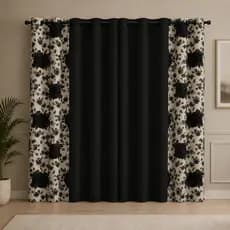 Cortina para Sala Floratta Estampada 2,00x1,70 Quarto e Cozinha - Envio Rápido
