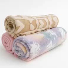 3 Unidades Mantas Microfibra Ultra Soft para Bebê Inverno Infantil Estampadas e Lisa
