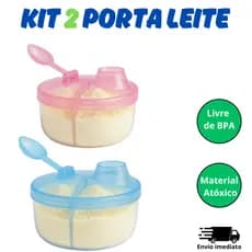 Kit 2 Porta Leite em Pó com 3 Dosador