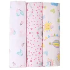 3 Cueiros Flanelados  80x50 ou 80x80 Karinho para bebê