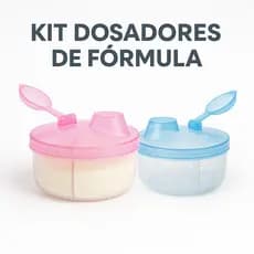 Kit 2 Porta Leite em Pó  para bebê com 3 Divisórias Formulas