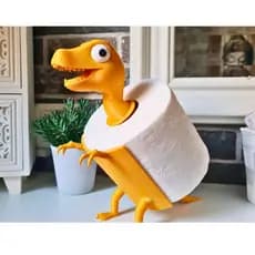 Suporte para papel higiênico de dinossauro