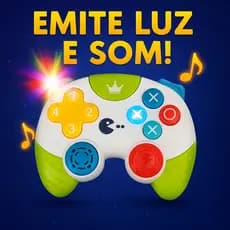 Controle Brinquedo Vídeo Game Emite Som E Luz Didático Unissex Presente Natal