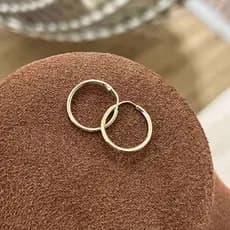 Argola Fio Redondo Ouro 10k - Elegância em 16mm