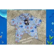Camisa infantil social menino fundo do mar / aniversário tema fundo do mar / camisa social manga curta temática fundo do mar