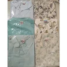 Camisa social infantil masculino estampada  floral manga curta tecido linho