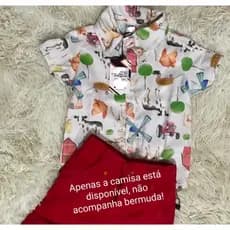 Camisa social temática fazendinha / Camisa festa infantil fazendinha