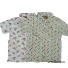 Camisa infantil social floral menino tecido Linho tamanho 8 anos