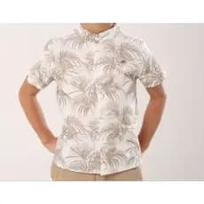 Camisa floral infantil estampada verão linho do tamanho 1 ao 8 anos