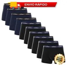 Kit Com 10 Cuecas Boxer Zorba Algodão Masculina Original