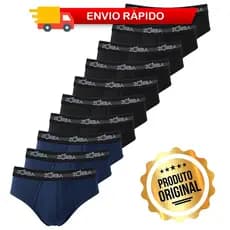 Kit 10 Cuecas Zorba Slip Max Algodão Cotton Masculino Adulto Confortável