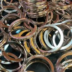 Argola chata Italiana 25 mm para chaveiro (80-peças)
