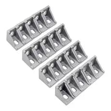 Cantoneira em alumínio 20 x 17 p/ Perfil Estrutural 2020 Kit 10pcs