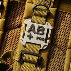 Badge Patch Dog Tag Tipo Sanguíneo MOLLE Tático Militar Segurança EPI Sobrevivência Camping Policia Rota