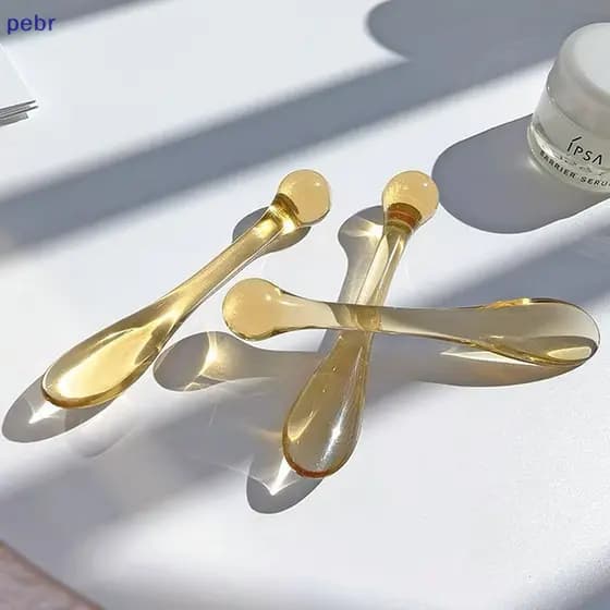 [pebr] 5Pcs Espátulas Cosméticas Plásticas Scoop Eye Cream Aplicador De Creme Anti-Rugas Massajador De Olhos Colher De Máscara Para Cuidados Com A Pele [feng]