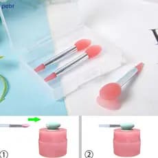 [pebr] 3 Pcs Silicone Lip Balms Pincel Para Máscara Labial Com Ventosa Pincéis De Maquiagem Proteção Contra Poeira [feng