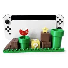 Suporte Acoplamento Nintendo Switch No Estilo Super Mario.