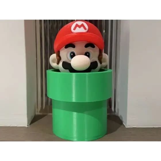 Super Mario No Cano Action Figure Decorativo 18cm