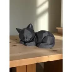 Fofo Gatinho Low Poly Dormindo