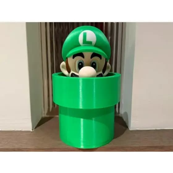 Luigi Super Mario No Cano Action Figure Decorativo 18cm