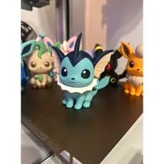 Boneco Vaporeon Chibi Pokemon Figura De Ação Colecionável