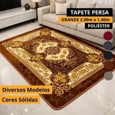 Tapete Floral Gigante 2,00mx1,40m Antiderrapante Tapete Floral Árabe para Sala ou Quarto