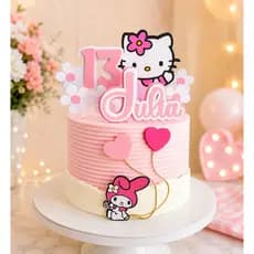 Topo de Bolo Hello Kitty