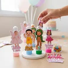 Tags para tubetes - apliques - não acompanha tubete - fazemos todos os temas - FAZEMOS COM SUA ARTE - lembrancinhas