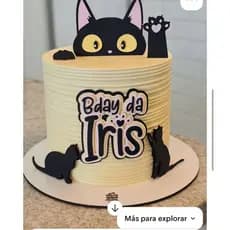 Topo de bolo Gato preto - Gatinho Preto - Envio rápido FAZEMOS O GATO COM OUTRAS CORES