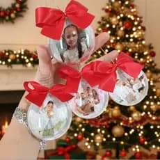 Bola de Natal Personalizada com foto / ENVIO RÁPIDO - kit Bolinha de Natal 15 unidades