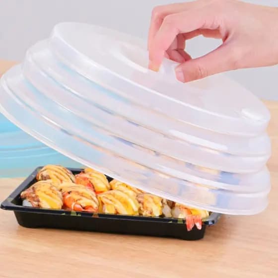 Tampa Resistente Ao Calor Para Respingos De Placa De Micro-Ondas , Dobrável Multiuso De Silicone Alimentos Geladeira