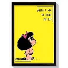 PLACA DECORATIVA MAFALDA FRASE HUMOR DECORAÇÃO DE PAREDE ALTA RESOLUÇÃO