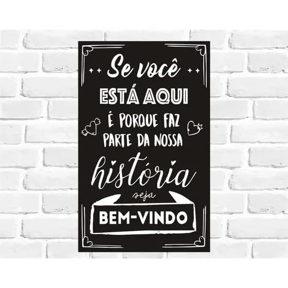 Placa Decorativa 20x30 Frase De Boas Vindas Decoração De Parede Alta Resolução