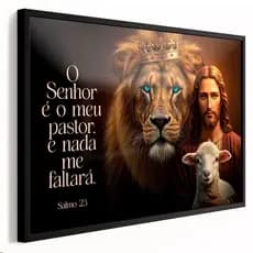 Quadro Decorativo Salmo 23 Alta Resolução Full Hd Decoração De Parede Para Quarto Sala