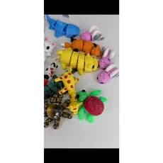 Coleção Kit 12/16/24/32 Mini Animais Articulados Flexíveis Sortidos +80 Modelos Colecionáveis Wiggles