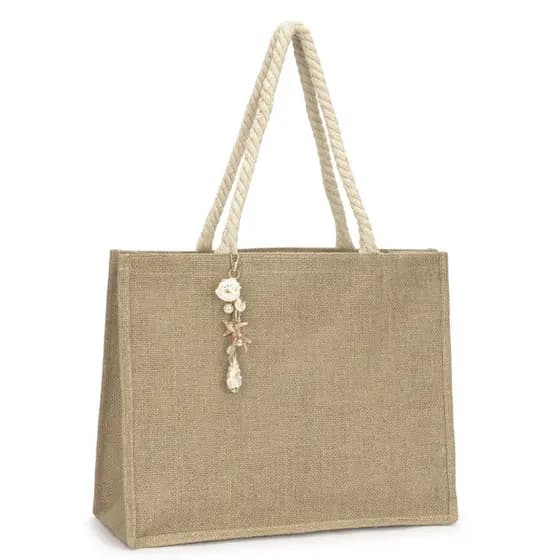 Bolsa Feminina De Palha Para Praia Com Zíper E Nécessaire