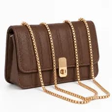 Bolsa Feminina Pequena Alça De Corrente Dourada Transversal Festa Balada Moda Blogueira De Ombro