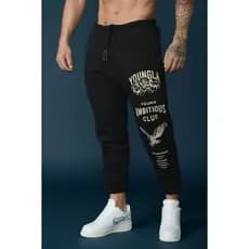 Calça Jogger Moletom  Estampada Academia Passeio Conforto Bolsos Cordão Ajustável