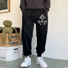 Moletom Jogger Motelom Masculino com Tecido Premium Lançamento Cruz Estampada
